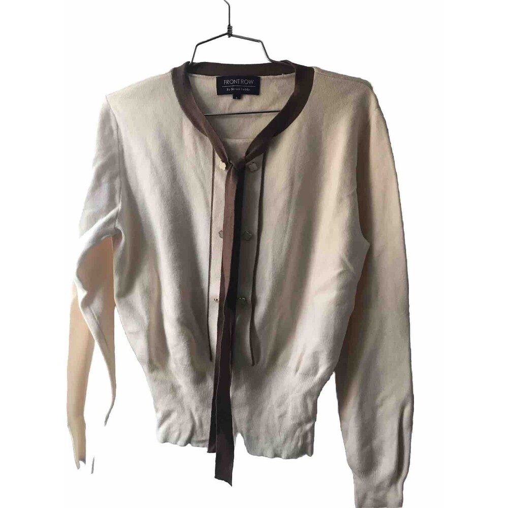 Front Row By Sara & Goldy Women’s Sweatshirt Cream Color Size S